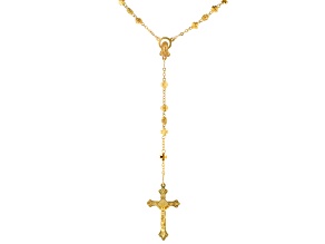 Gold-Tone Cross 19" Rosary