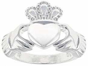 Silver Tone Claddagh Ring