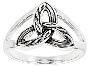 Silver Tone Trinity Ring