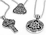 Stainless Steel Set of 3 Viking Necklaces