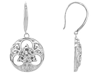 Silver Tone Viking Earrings