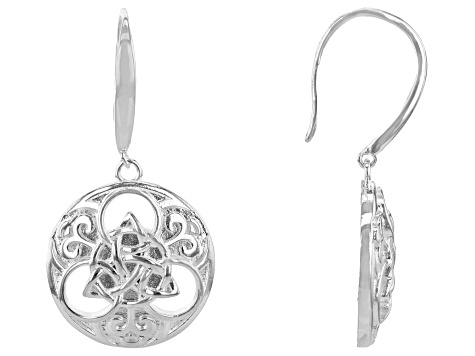 Silver Tone Viking Earrings