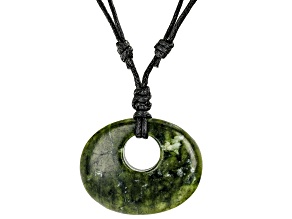 60x45mm Connemara Marble Faux Leather Necklace