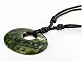 60x45mm Connemara Marble Faux Leather Necklace