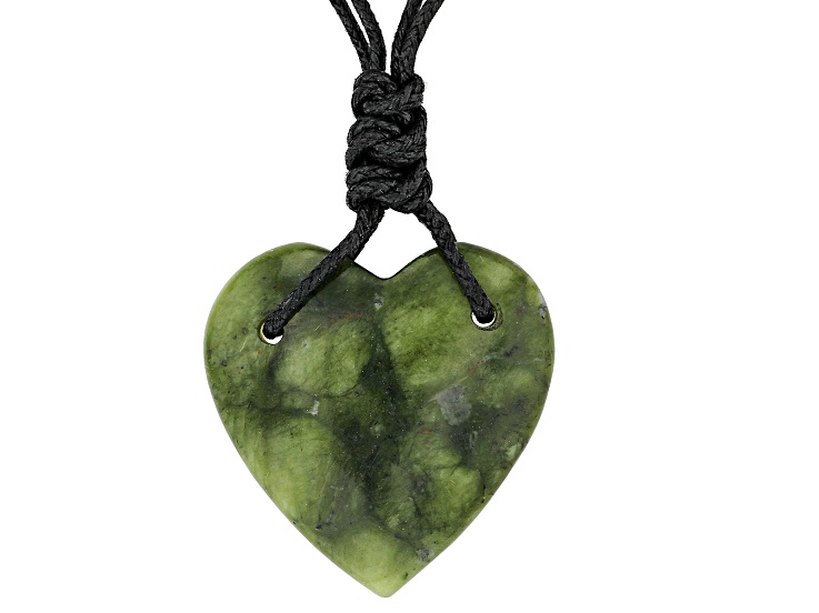 Connemara Marble Silver Tone Heart 18" Necklace 40x40mm