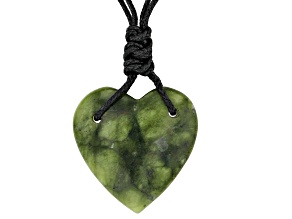 Connemara Marble Silver Tone Heart 18" Necklace 40x40mm