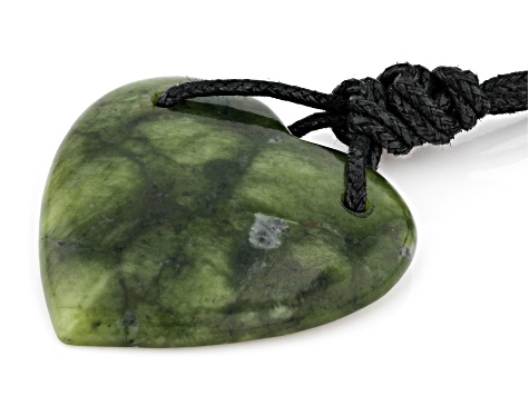 Connemara Marble Silver Tone Heart 18" Necklace 40x40mm