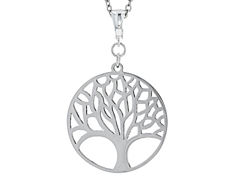 Stainless Steel Tree of Life Enhancer with Chain