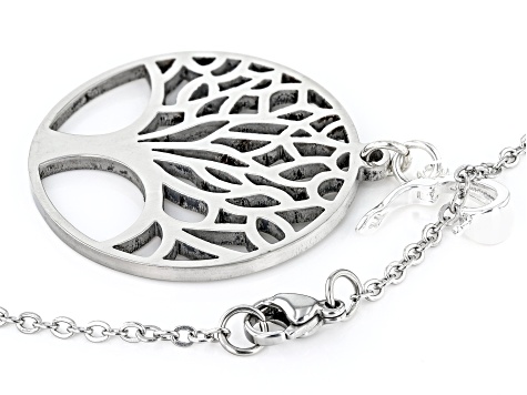 Stainless Steel Tree of Life Enhancer with Chain