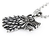 Stainless Steel Wolf Pendant with Ball Chain