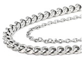 Stainless Steel Set Of 2 Chain Necklaces