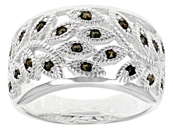 Picture of Marcasite Silver Tone Leaf Ring