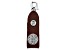 Brown Leather Key Fob With Rhodium Over Brass Trinity Knot Charm