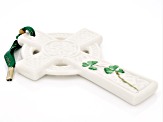 Belleek Hand Crafted Porcelain St. Kieran's Celtic Cross Ornament