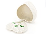 Belleek Hand Crafted Porcelain Kylemore Heart Trinket Box