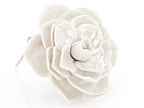 Belleek Hand Crafted Porcelain Wild Rose Brooch