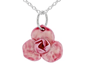Belleek Hand Crafted Porcelain Peony Necklace
