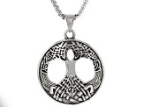 Stainless Steel "Tree Of Life" Pendant With Chain