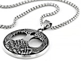 Stainless Steel "Tree Of Life" Pendant With Chain