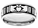 Stainless Steel Claddagh Band Ring