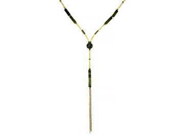 Picture of Connemara Marble Gold Tone Tassel Necklace