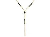 Connemara Marble Gold Tone Tassel Necklace