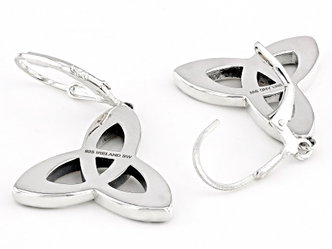 2mm Marcasite Sterling Silver Trinity Knot Earrings