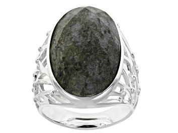 Picture of Connemara Marble Sterling Silver Ring 24x14mm