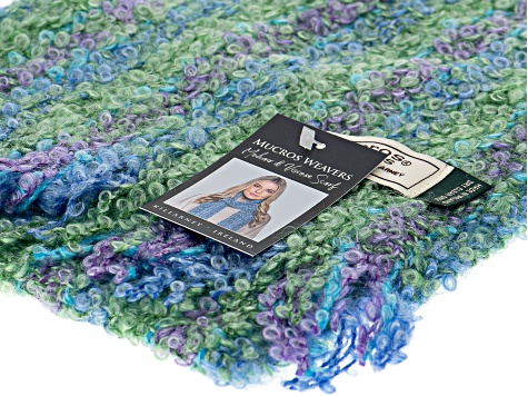 Green Mohair Viscose Scarf