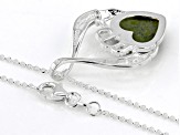 12mm Connemara Marble Sterling Silver Claddagh Pendant With Chain