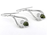 Connemara Marble Sterling Silver Claddagh Earrings