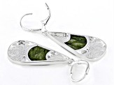 12mm Connemara Marble Sterling Silver Dangle Earrings