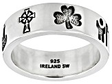 Sterling Silver Irish Symbol Band Ring