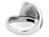 6x4mm Connemara Marble Sterling Silver Bypass Ring