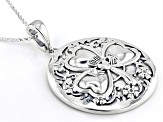 Sterling Silver Shamrock Pendant With Chain