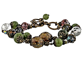 Picture of Connemara Marble & Glass Antique Tone Multi-Strand Bracelet