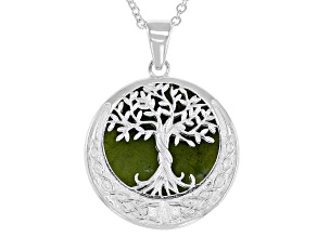 Connemara Mable Silver Tone "Tree of Life" Pendant With 24" Rolo Chain