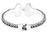 Connemara Marble Silver Tone Viking Style Cuff Bracelet 4mm