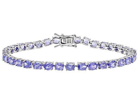 10 29ctw Oval Tanzanite Sterling Silver Tennis Bracelet Irh076 10 29ctw Oval Tanzanite Sterling Silver Tennis Bracelet