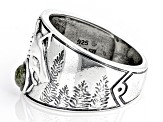 Connemara Marble Mens Sterling Silver Wolf Ring