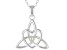 White Cultured Freshwater Pearl Sterling Silver "June Birthstone" Trinity Knot Pendant