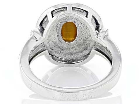 Brown Tigers Eye Sterling Silver Ring