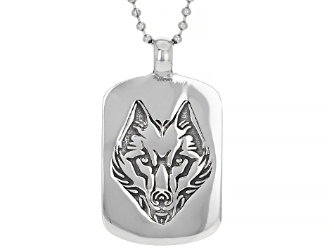Link Chain Necklace Stainless Steel Double Dog Tag Polished Pendant Men  Jewelry