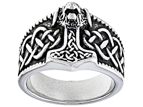 Stainless Steel Viking Hammer Ring