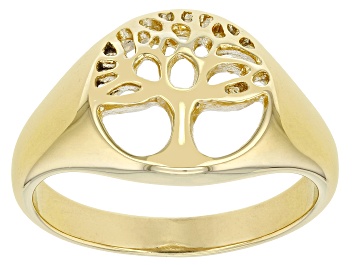 Picture of Gold Tone Stainless Steel Tree of Life Ring
