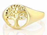 Gold Tone Stainless Steel Tree of Life Ring