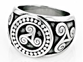 Stainless Steel Triskele Swirl Ring