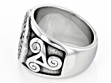 Stainless Steel Triskele Swirl Ring