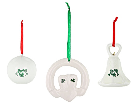 Ceramic Set of 3 Christmas Ornaments