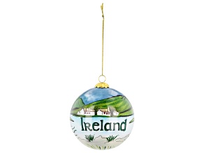 Handpainted Glass Ireland Christmas Ornament